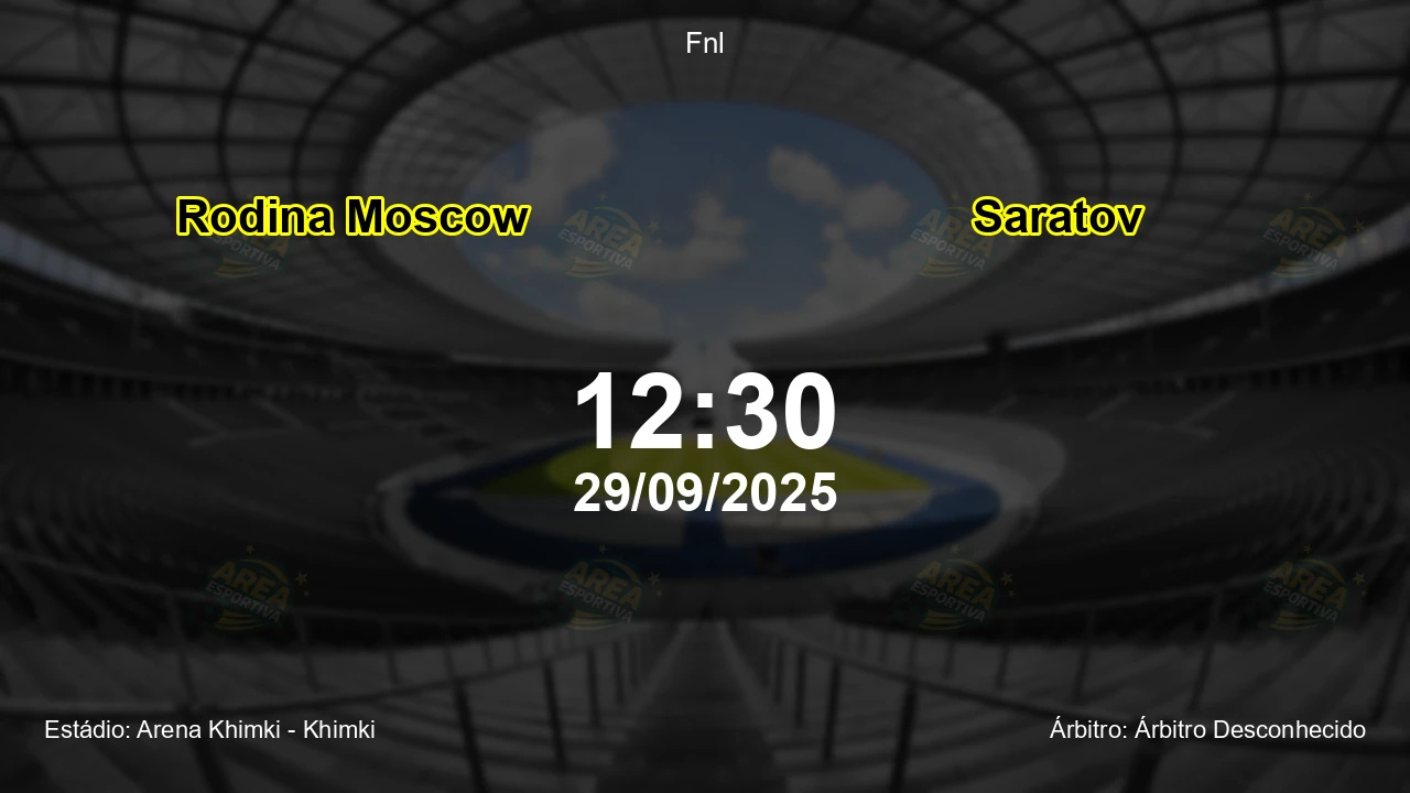Palpite e análise do jogo Rodina Moscow vs Saratov pela Fnl