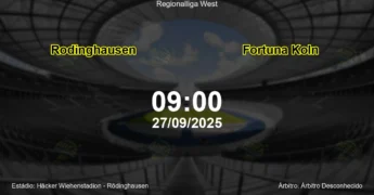 Palpite e análise do jogo Rodinghausen vs Fortuna Koln pela Regionalliga West