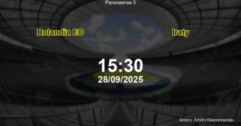 Palpite e análise do jogo Rolandia EC vs Iraty pela Paranaense 3