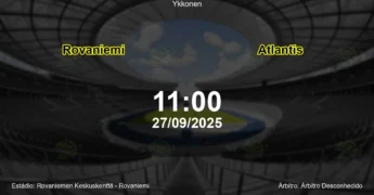 Palpite e análise do jogo Rovaniemi vs Atlantis pela Ykkonen