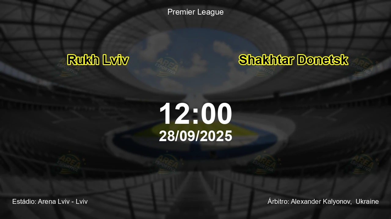 Palpite e análise do jogo Rukh Lviv vs Shakhtar Donetsk pela Premier League