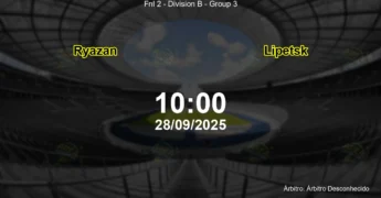 Palpite e análise do jogo Ryazan vs Lipetsk pela Fnl 2 - Division B - Group 3