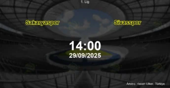 Palpite e análise do jogo Sakaryaspor vs Sivasspor pela 1. Lig