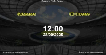 Palpite e análise do jogo Salamanca vs UD Ourense pela Segunda Rfef - Group 1