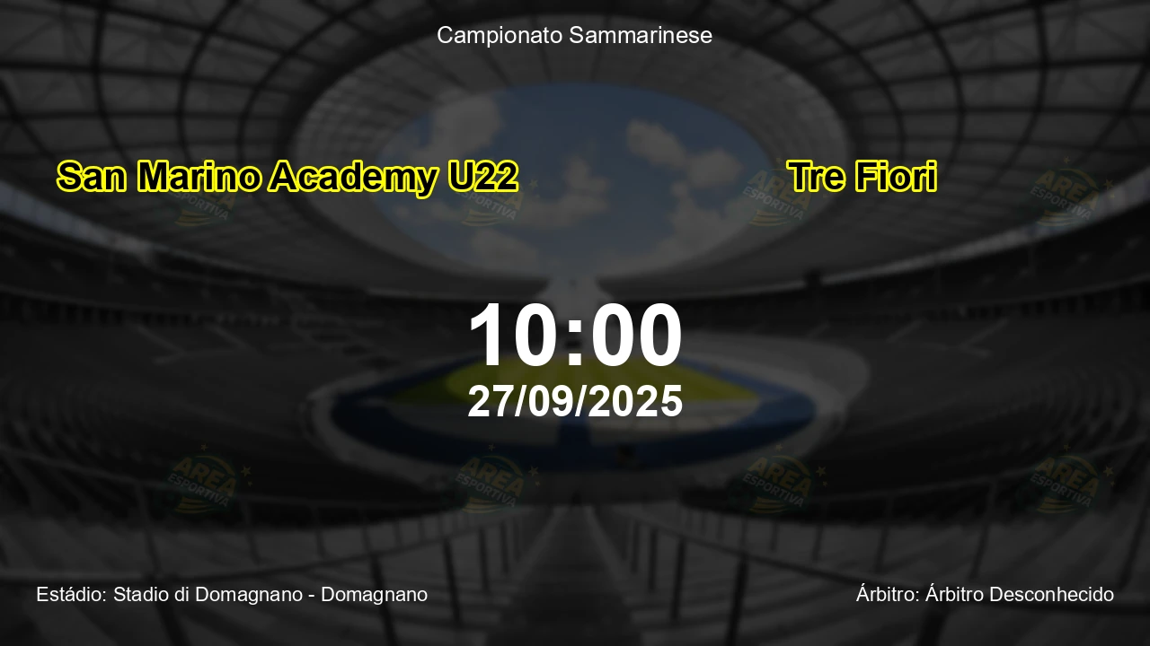Palpite e análise do jogo San Marino Academy U22 vs Tre Fiori pela Campionato Sammarinese