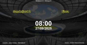 Palpite e análise do jogo Sandefjord 2 vs Fjora pela Division 3 - Group 4
