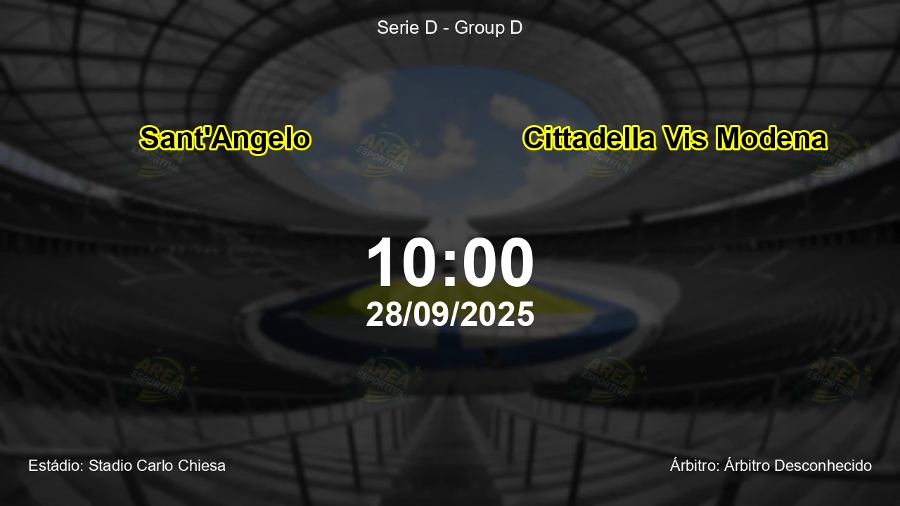 Palpite e análise do jogo Sant'Angelo vs Cittadella Vis Modena pela Serie D - Group D