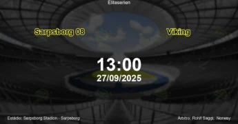 Palpite e análise do jogo Sarpsborg 08 vs Viking pela Eliteserien