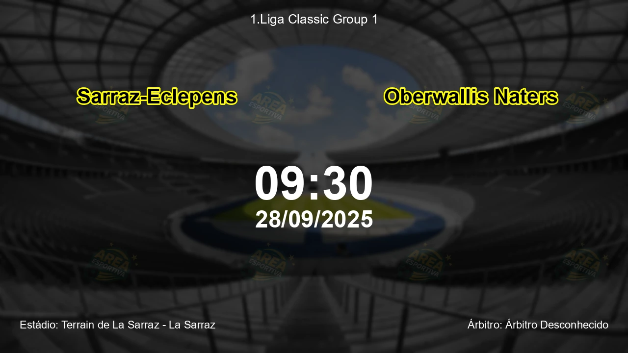 Palpite e análise do jogo Sarraz-Eclepens vs Oberwallis Naters pela 1.Liga Classic Group 1