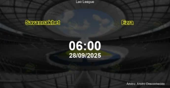 Palpite e análise do jogo Savannakhet vs Ezra pela Lao League