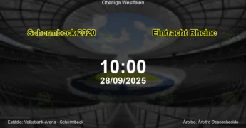 Palpite e análise do jogo Schermbeck 2020 vs Eintracht Rheine pela Oberliga Westfalen