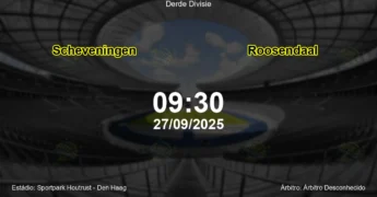 Palpite e análise do jogo Scheveningen vs Roosendaal pela Derde Divisie