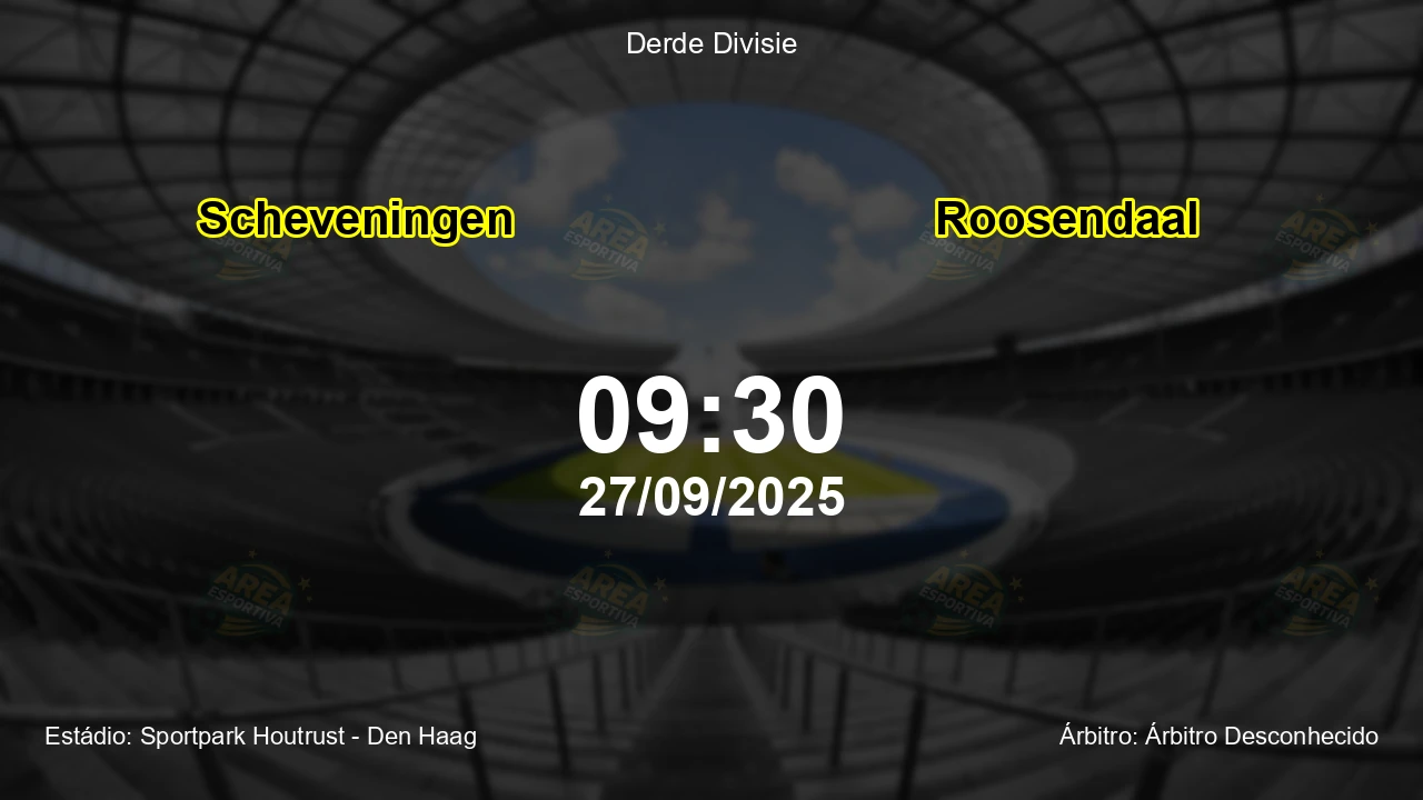 Palpite e análise do jogo Scheveningen vs Roosendaal pela Derde Divisie
