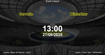 Palpite e análise do jogo Servette vs Winterthur pela Super League