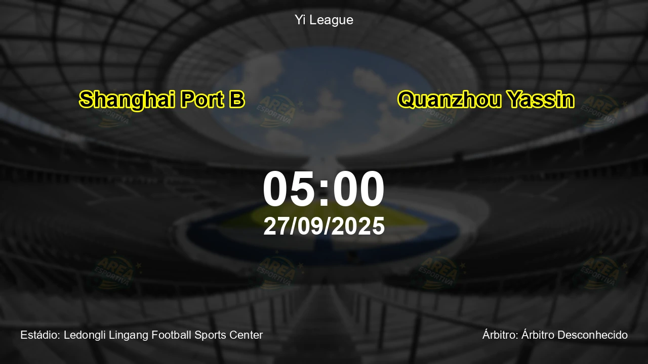 Palpite e análise do jogo Shanghai Port B vs Quanzhou Yassin pela Yi League
