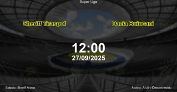 Palpite e análise do jogo Sheriff Tiraspol vs Dacia Buiucani pela Super Liga
