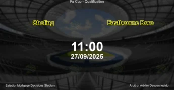 Palpite e análise do jogo Sholing vs Eastbourne Boro pela Fa Cup - Qualification