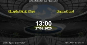 Palpite e análise do jogo Singida Black Stars vs Rayon Sport pela Caf Confederation Cup - Qualification