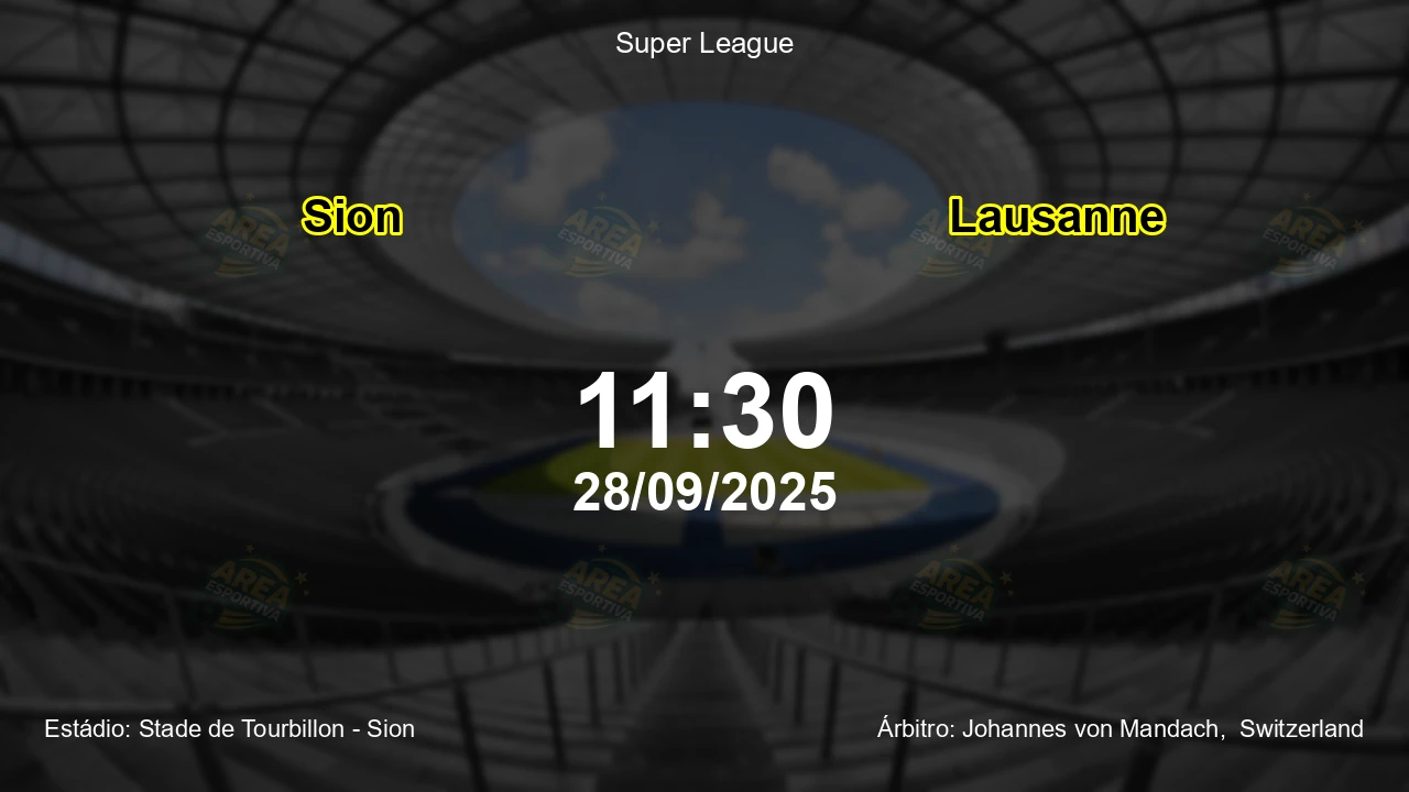 Palpite e análise do jogo Sion vs Lausanne pela Super League