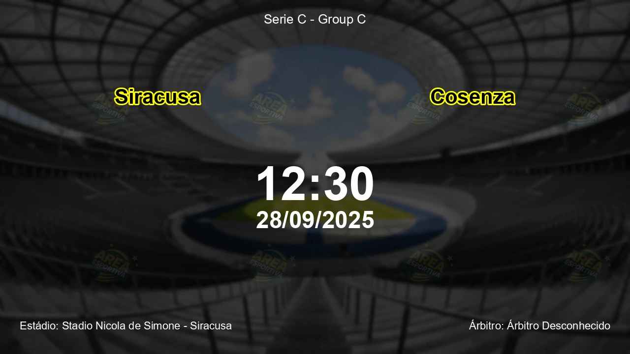 Palpite e análise do jogo Siracusa vs Cosenza pela Serie C - Group C