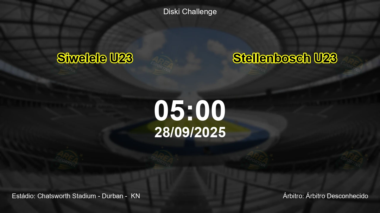 Palpite e análise do jogo Siwelele U23 vs Stellenbosch U23 pela Diski Challenge