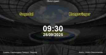Palpite e análise do jogo Sogndal vs Kongsvinger pela Obos-Ligaen