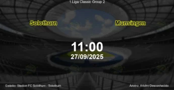 Palpite e análise do jogo Solothurn vs Munsingen pela 1.Liga Classic Group 2