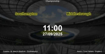 Palpite e análise do jogo Southampton vs Middlesbrough pela Championship