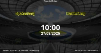 Palpite e análise do jogo Spakenburg vs Hardenberg pela Tweede Divisie