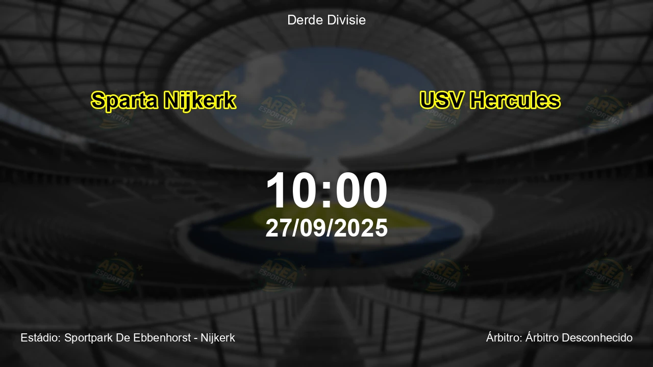 Palpite e análise do jogo Sparta Nijkerk vs USV Hercules pela Derde Divisie