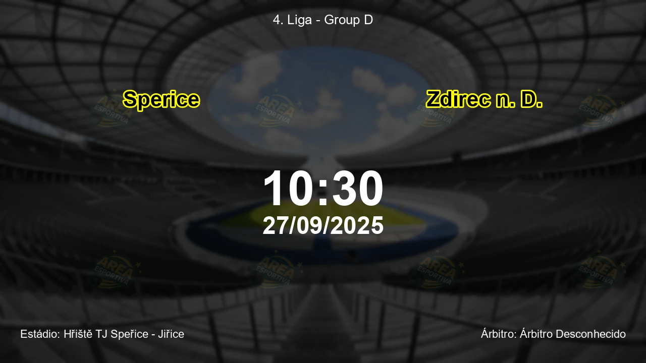 Palpite e análise do jogo Sperice vs Zdirec n. D. pela 4. Liga - Group D