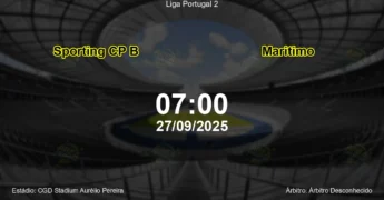 Palpite e análise do jogo Sporting CP B vs Maritimo pela Liga Portugal 2