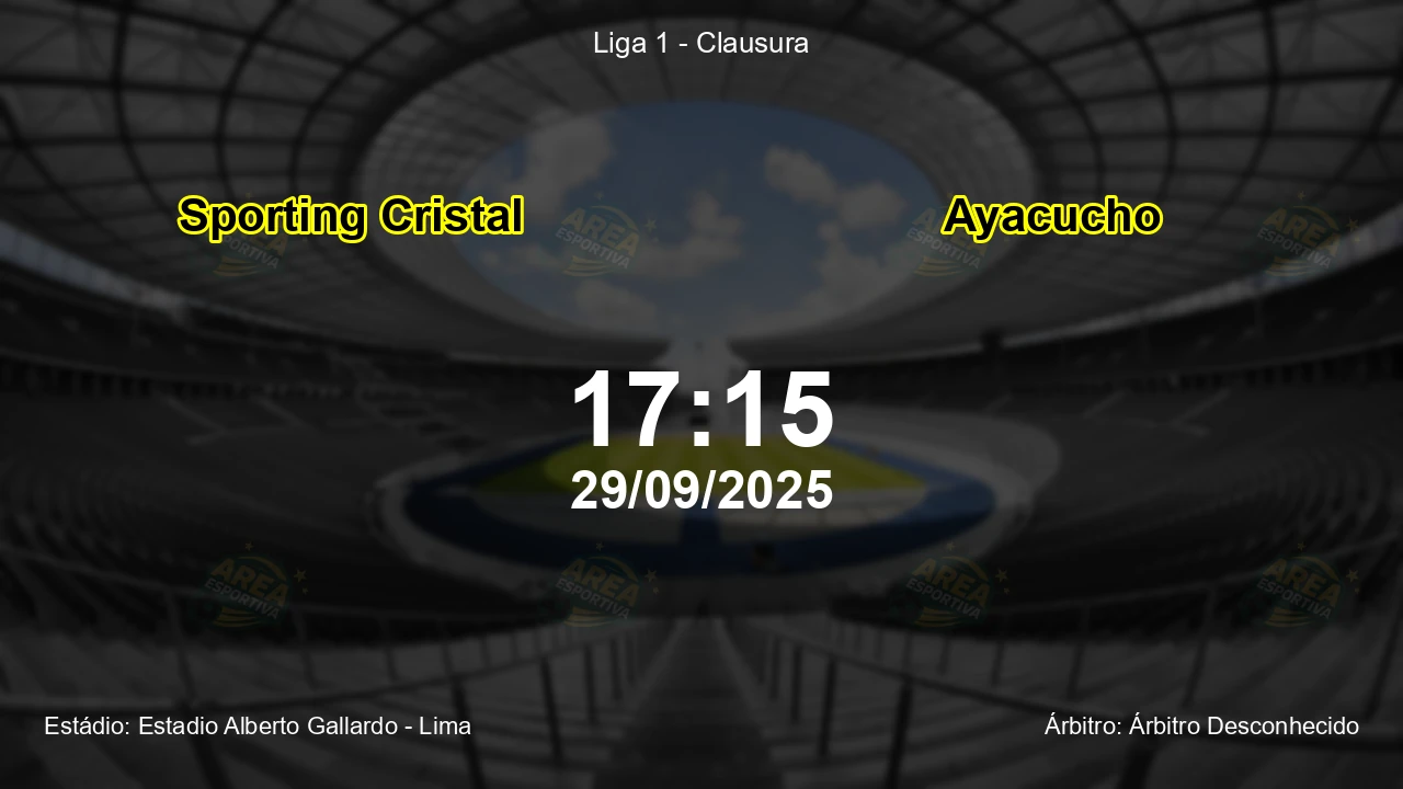 Palpite e análise do jogo Sporting Cristal vs Ayacucho pela Liga 1 - Clausura