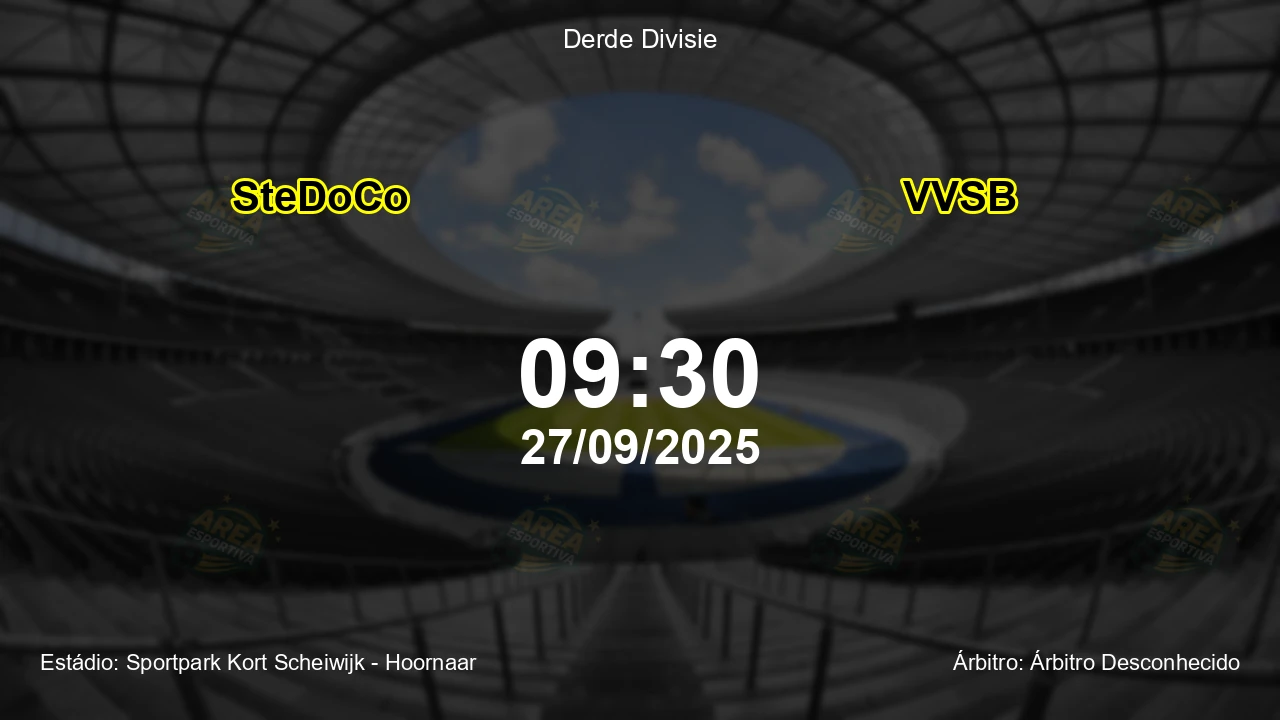 Palpite e análise do jogo SteDoCo vs VVSB pela Derde Divisie