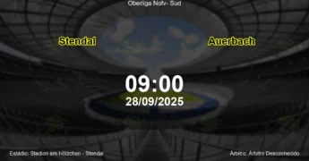 Palpite e análise do jogo Stendal vs Auerbach pela Oberliga Nofv- Sud