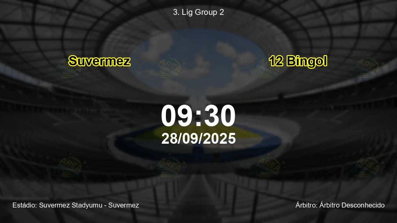 Palpite e análise do jogo Suvermez vs 12 Bingol pela 3. Lig Group 2