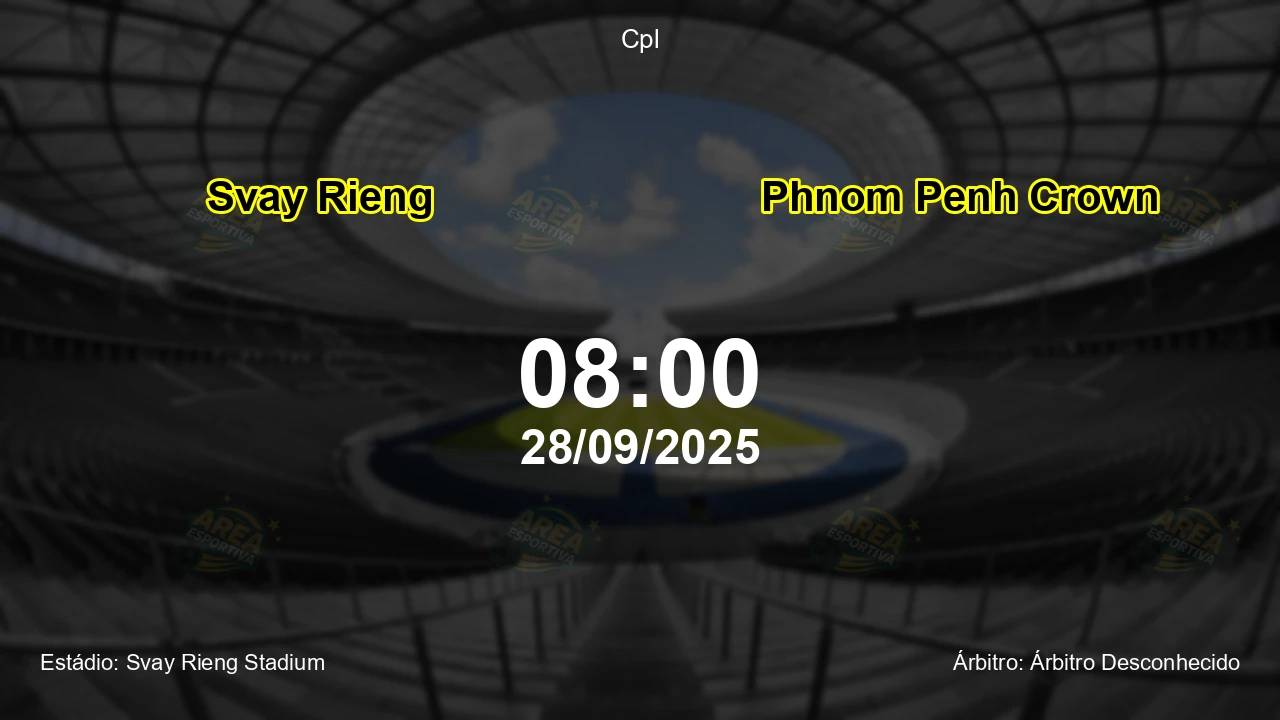 Palpite e análise do jogo Svay Rieng vs Phnom Penh Crown pela Cpl