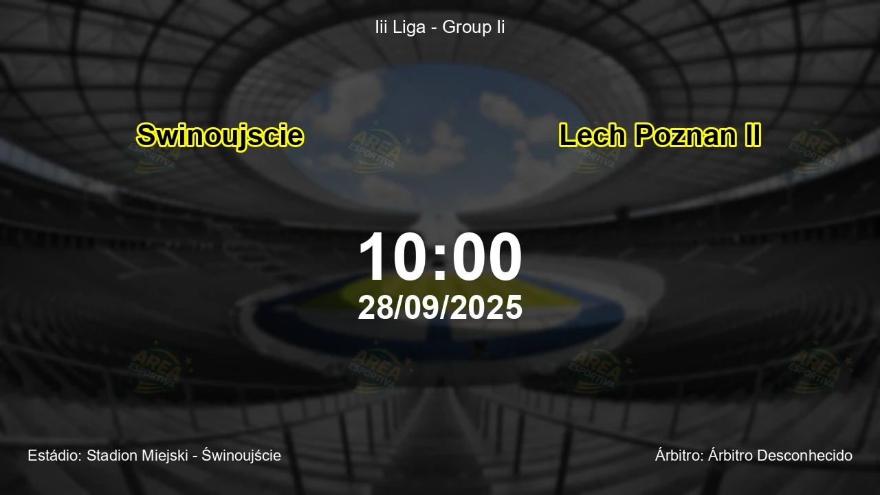 Palpite e análise do jogo Swinoujscie vs Lech Poznan II pela Iii Liga - Group Ii