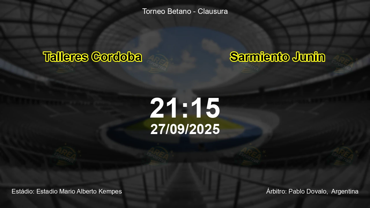 Palpite e análise do jogo Talleres Cordoba vs Sarmiento Junin pela Torneo Betano - Clausura