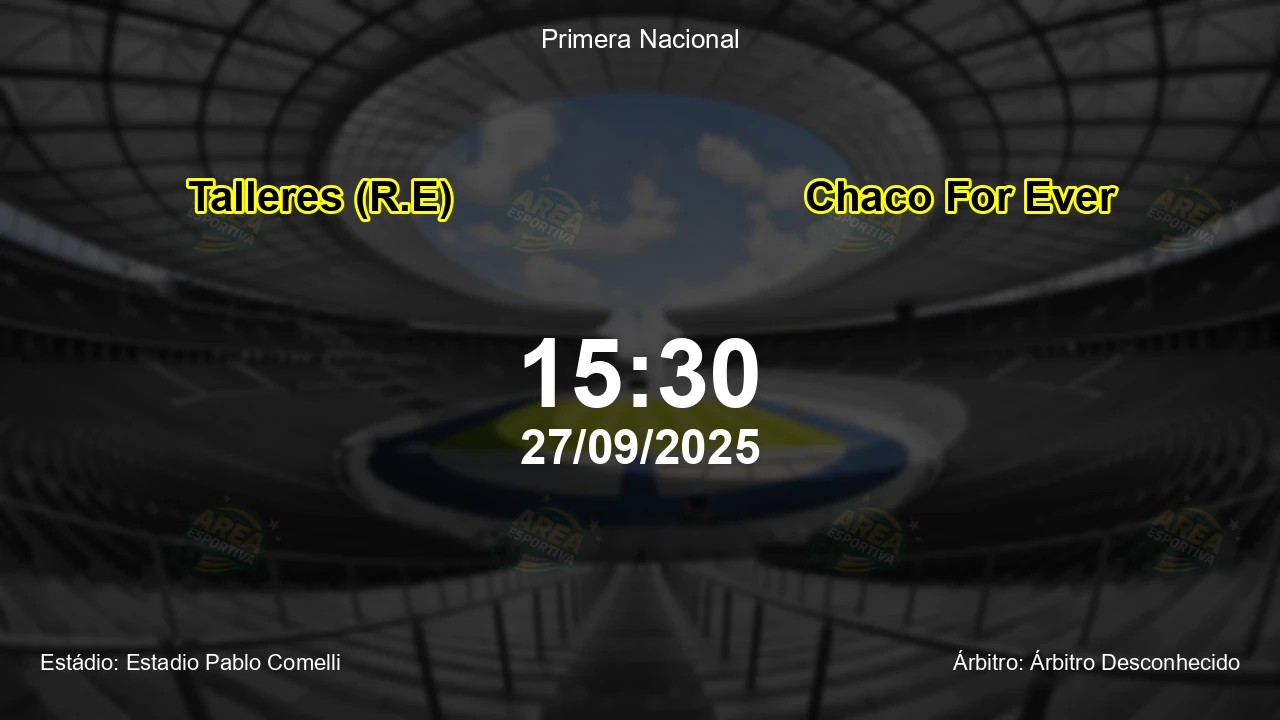 Palpite e análise do jogo Talleres (R.E) vs Chaco For Ever pela Primera Nacional