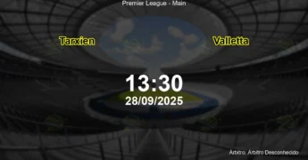 Palpite e análise do jogo Tarxien vs Valletta pela Premier League - Main