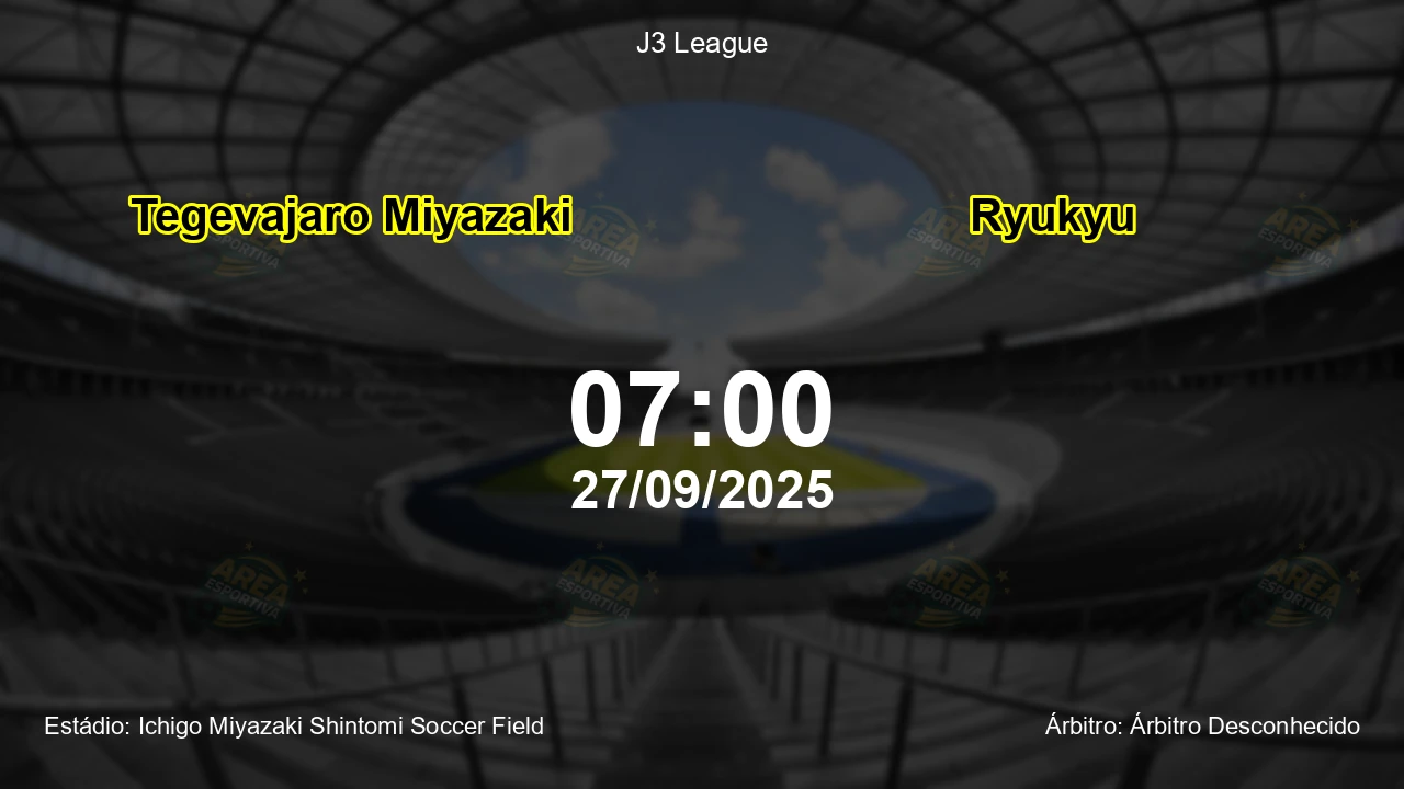 Palpite e análise do jogo Tegevajaro Miyazaki vs Ryukyu pela J3 League