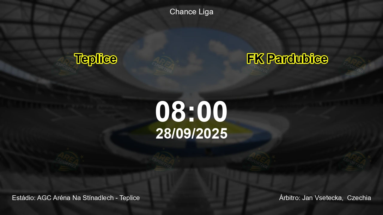 Palpite e análise do jogo Teplice vs FK Pardubice pela Chance Liga