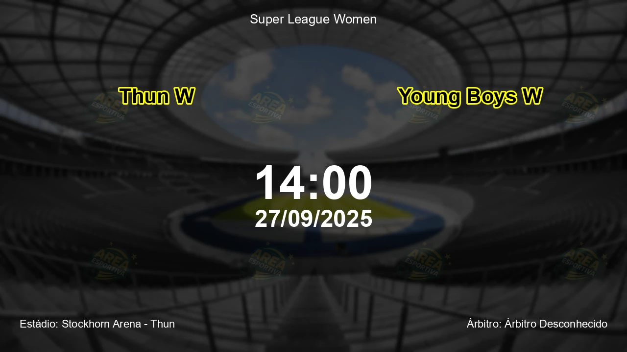 Palpite e análise do jogo Thun W vs Young Boys W pela Super League Women