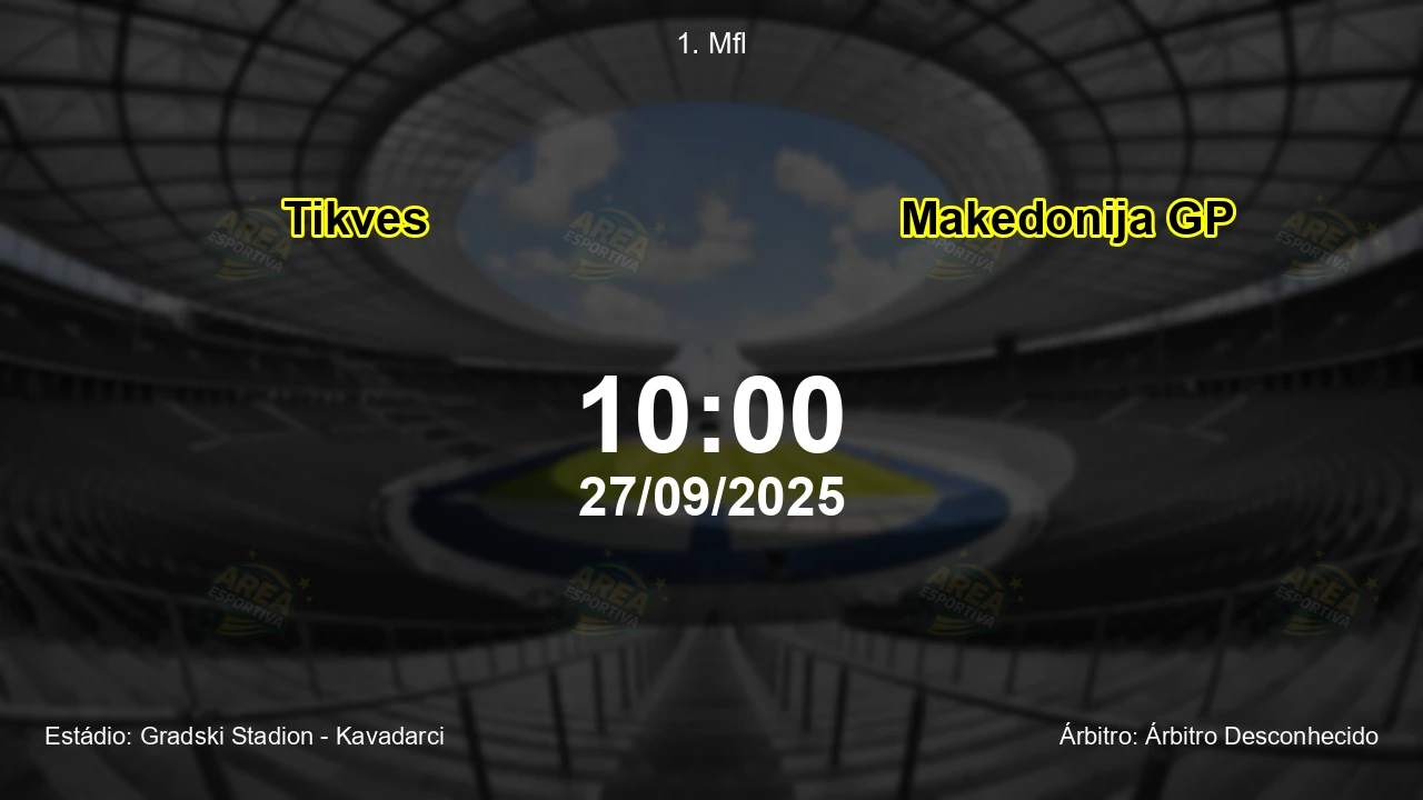Palpite e análise do jogo Tikves vs Makedonija GP pela 1. Mfl