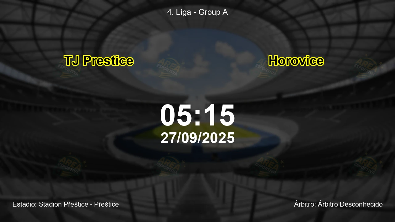 Palpite e análise do jogo TJ Prestice vs Horovice pela 4. Liga - Group A