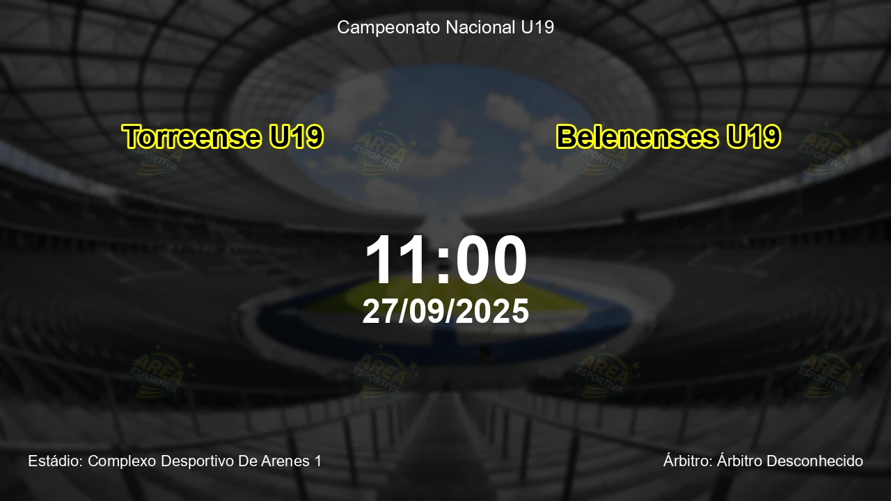 Palpite e análise do jogo Torreense U19 vs Belenenses U19 pela Campeonato Nacional U19