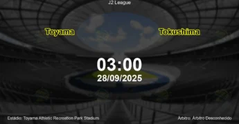 Palpite e análise do jogo Toyama vs Tokushima pela J2 League