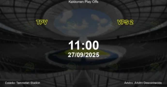 Palpite e análise do jogo TPV vs VPS 2 pela Kakkonen Play Offs