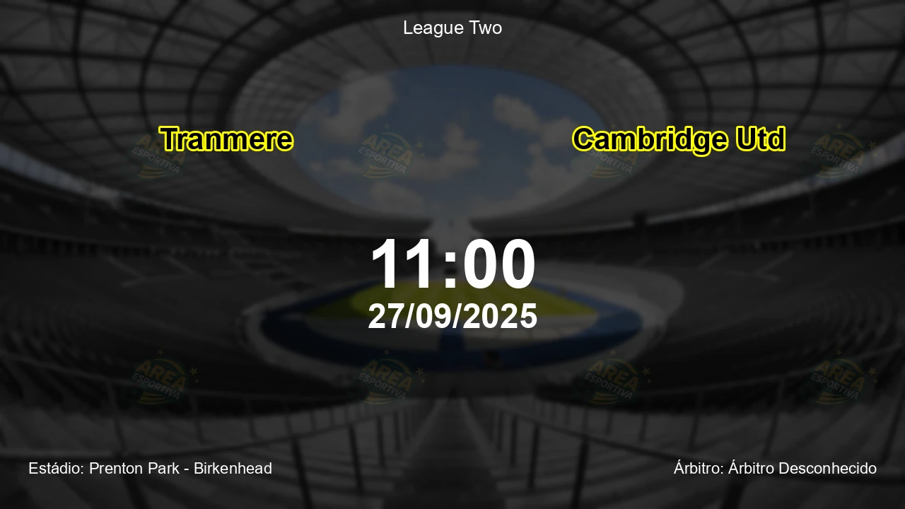 Palpite e análise do jogo Tranmere vs Cambridge Utd pela League Two